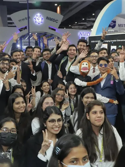 A fantastic group photo with enthusiastic MBA students after a session on investor awareness. Their energy and curiosity make these events incredibly rewarding, and it's great to see future business leaders excited about financial education.