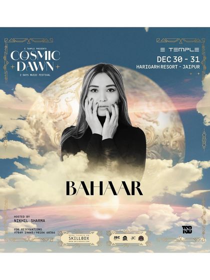 My official poster for the Cosmic Dawn NYE festival. Playing under the stars in Jaipur.