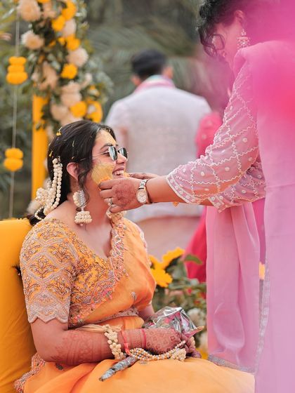 Vibrant Haldi & Mehndi Functions photo 78