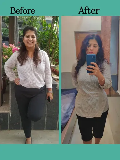 The difference just 4kg of weight loss can make when combined with targeted strength training is incredible. This client's transformation shows a dramatic inch loss and improved muscle tone, proving that the scale doesn't tell the whole story.