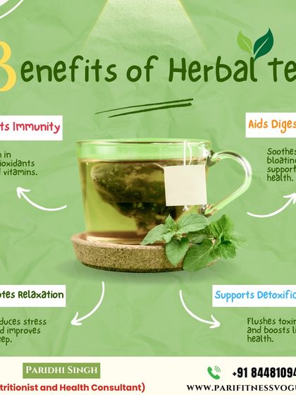 Herbal teas are a wonderful way to support your health goals. They can boost immunity with antioxidants, aid digestion, promote relaxation for better sleep, and support your body's natural detoxification process.