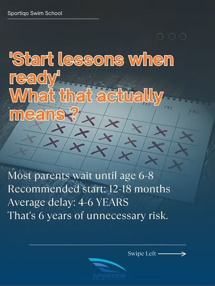 Parents often wait until a child is 6-8 years old to start lessons, but the recommended age is 12-18 months. That delay represents years of unnecessary risk.