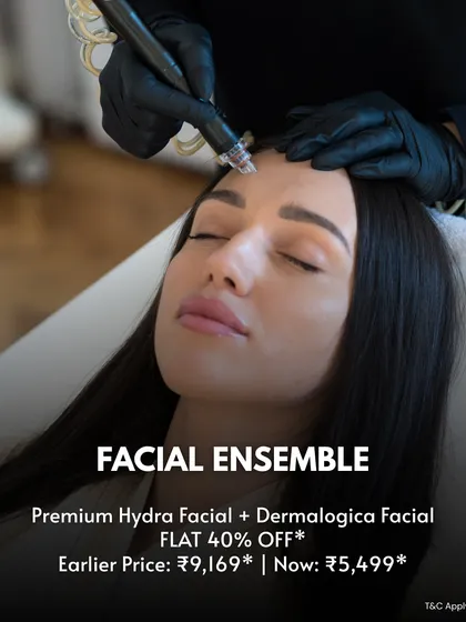 Experience the best of both worlds with my Facial Ensemble. This treatment combines a deeply hydrating Premium Hydra Facial with a targeted Dermalogica ritual to leave your skin feeling refreshed, plump, and visibly glowing.