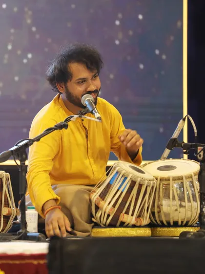 Moments from my tabla solo in Bangalore, where I was invited for the 60th birthday celebration of Guru Shri Rajagopal Kallurkar ji. It was an honor to perform for such a special occasion.
