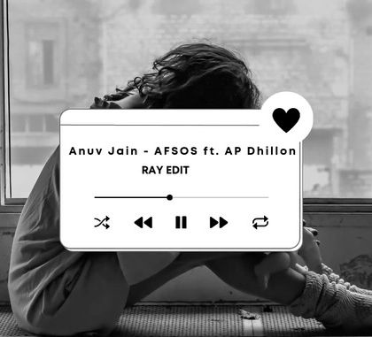 The official graphic for my "Afsos" edit, for when you're in your feels but still want a beat.
