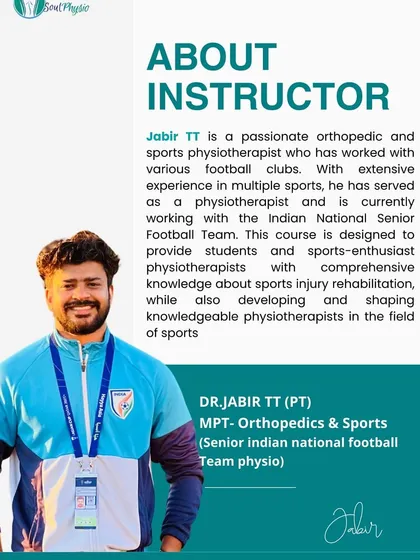 I believe in providing care backed by the highest level of expertise. My team includes specialists like Dr. Jabir T T, who serves as the Senior Physiotherapist for the Indian National Football Team. This ensures you receive world-class treatment for sports and orthopedic injuries.