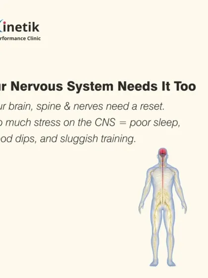 Your nervous system needs rest too. Too much stress on the central nervous system (CNS) from intense training can lead to poor sleep, mood dips, and sluggish workouts.