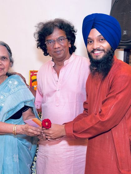 Receiving a token of appreciation after my performance. I am always humbled by such gestures.