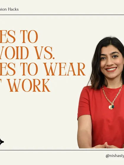 This carousel summarizes the t-shirts to avoid versus the t-shirts to wear at work for a polished and professional image.