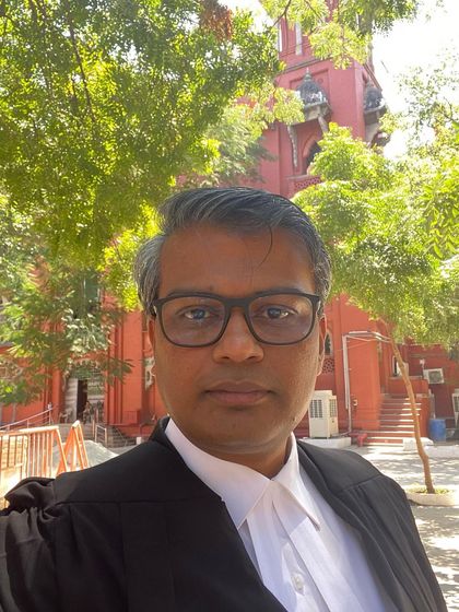 A self-portrait taken at the Madras High Court, where I was present to argue a criminal case.