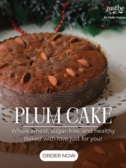 My Christmas Plum Cake is a festive tradition that people look forward to every year. It's a whole-wheat, sugar-free cake packed with premium dry fruits soaked in fresh orange juice and naturally sweetened with jaggery.