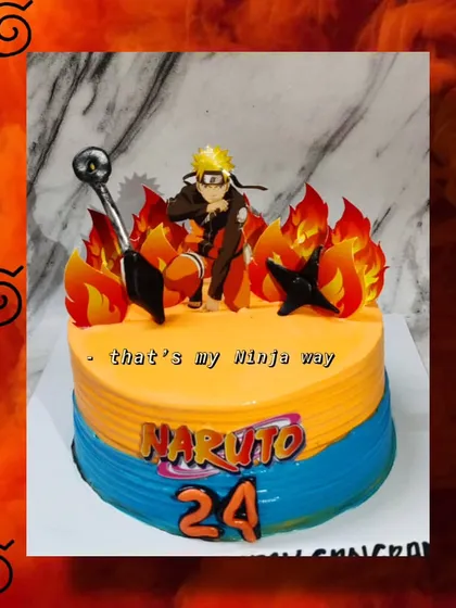 That's my ninja way! For all the anime fans, here’s a Naruto cake that’s on fire. This one was for a 24th birthday, proving you're never too old for your favorite anime.