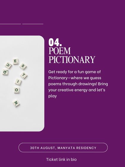 Adding a playful twist with 'Poem Pictionary'. This fun game had our community guessing poems through drawings, bringing a burst of creative energy and laughter to the festival.