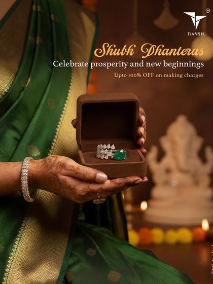 Shubh Dhanteras. Some blessings come wrapped in gold. This year, may your beginnings be bright and your jewels timeless. This beautiful ring is part of my festive offer.