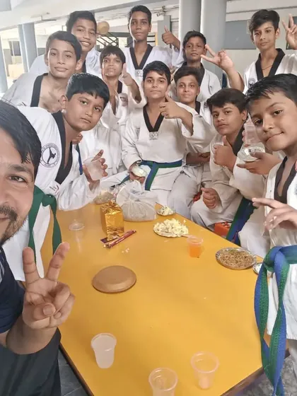 A selfie with my students during our Teacher's Day celebration. These moments are what make coaching so rewarding.
