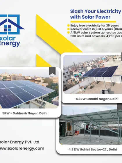 See the results for yourself. This collage showcases several of our completed residential projects in Delhi, demonstrating how systems of different sizes are helping homeowners slash their electricity bills and achieve energy independence.