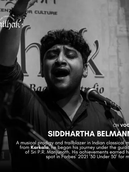 A poster for a classical recital with Siddhartha Belmannu, a Forbes '30 Under 30' artist. I enjoy collaborating with and supporting the next generation of talented vocalists.