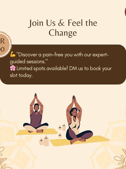 An invitation to feel the change with our expert-guided sessions. This graphic includes the price and a call to action, making it easy for you to book your spot and invest in your well-being.