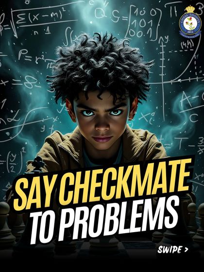 Say checkmate to problems. This powerful image conveys how learning chess equips children with the skills to overcome challenges.