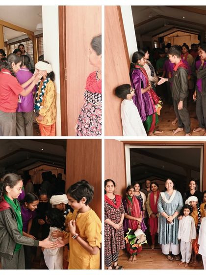 A collage showing the backstage camaraderie and pre-show rituals. From costume adjustments to words of encouragement, these moments highlight the teamwork and support system within our children's theatre group.