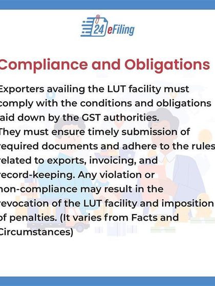 When using the LUT facility, you must comply with all GST authority obligations. This includes timely submission of documents and proper record-keeping to avoid revocation of the facility and penalties.