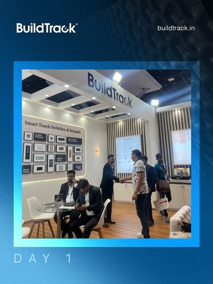 A handshake seals a new connection at our booth on Day 1 of the Smart Home Expo. Building relationships is at the core of what we do.