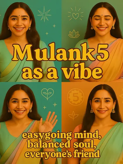 For those with Mulank 5, the vibe is an easygoing mind and a balanced soul, making you everyone's friend. This numerology analysis highlights your adaptable and social nature.