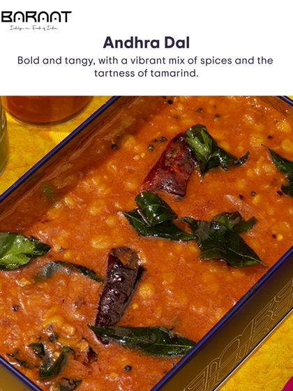 For those who love a tangy kick, our Andhra Dal is a bold and vibrant mix of spices with the tartness of tamarind.