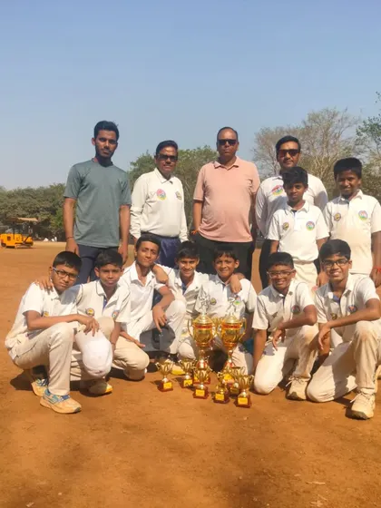 Another shot of the winning team with their trophies from the Mumbai Champions Trophy. Success is always a team effort.