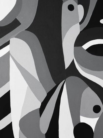 A detail from another canvas in the 'Aab' series.