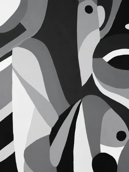 A detail from another canvas in the 'Aab' series.