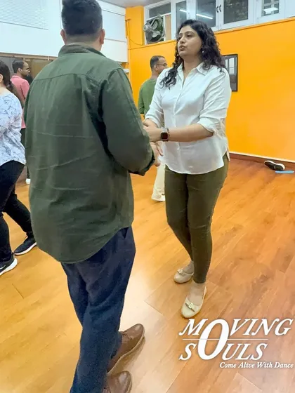 Partner connection is key in Salsa. In our beginner classes, we teach you how to communicate with your partner through gentle lead and follow techniques.