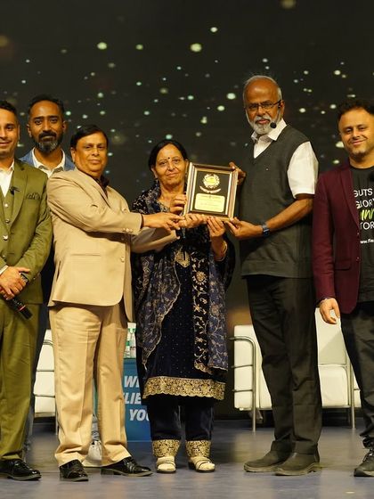 A proud moment for me and my brother as our parents felicitate our esteemed guest, Dr. Velumani, at Funnel Growth Summit.