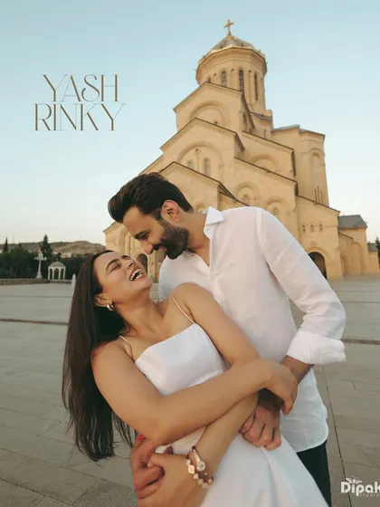 A pre-wedding story should be as adventurous as your love. In the historic city of Tbilisi, Georgia, I captured this moment of pure, uninhibited laughter. It’s these candid, joyful instances, set against timeless architecture, that create memories you will cherish forever.