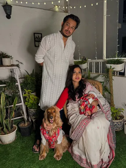 Our complete family portrait from Diwali. So much love and light in one frame.