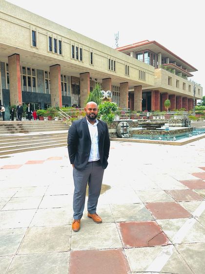 At the Delhi High Court, a place of significant legal battles.