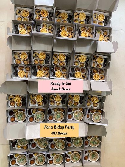 A large order of 40 snack boxes for a birthday celebration.