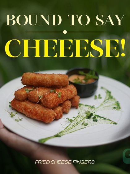 Our fried cheese fingers are bound to make you say 'cheese'. They are perfectly crispy on the outside and gooey on the inside.