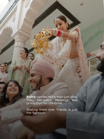 The Kalire ceremony is more than just bling; it represents blessings and protection for the bride. We love creating moments where traditions like these can be shared with joy and laughter among friends.