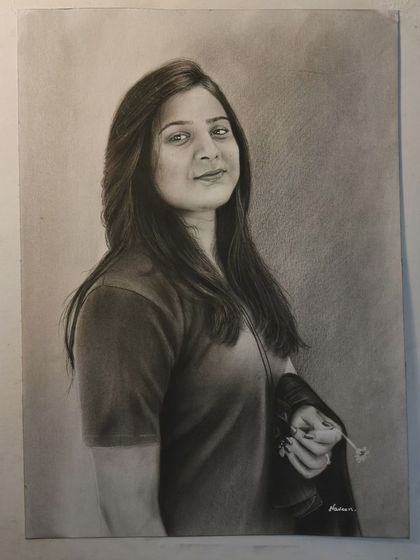 The full view of the finished portrait.