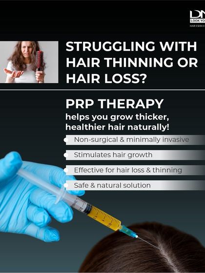 If you are struggling with hair thinning, PRP therapy is a safe, natural, and minimally invasive solution. This treatment uses your body's own growth factors to stimulate hair growth and help you grow thicker, healthier hair.