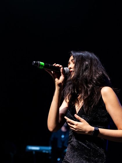 A dramatic shot from the 'Bade Miyaan Chhote Miyaan' tour. The mood and atmosphere are a huge part of my live performances.