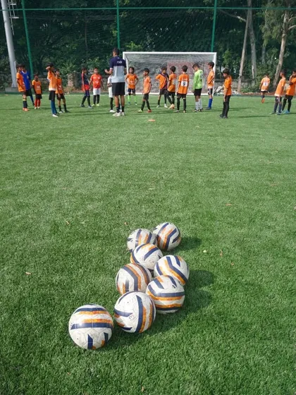 The tools of our trade. A collection of footballs ready for the day's drills at our U12 & U14 trials.