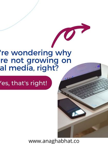 This is the start of a carousel breaking down why you might not be growing on social media. It's about moving from using social media as a gallery to using it as a strategic marketing tool.