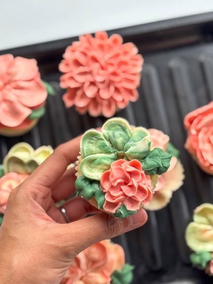 Gobble Cake - Gourmet Desserts & Pastries Floral Buttercream Cupcakes photo 11