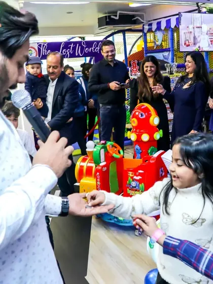 An interactive game session led by one of our party hosts. I ensure there are structured games and activities to keep the children engaged and having fun together.