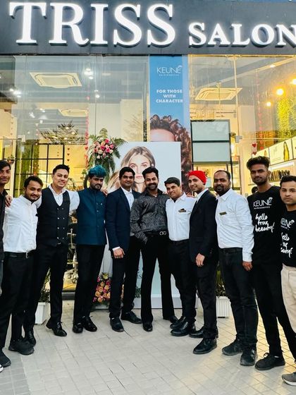 This is my incredible team, my Triss family. We were celebrating our partnership with the global hair brand Keune. When we work together with passion, we create beauty and success as one.