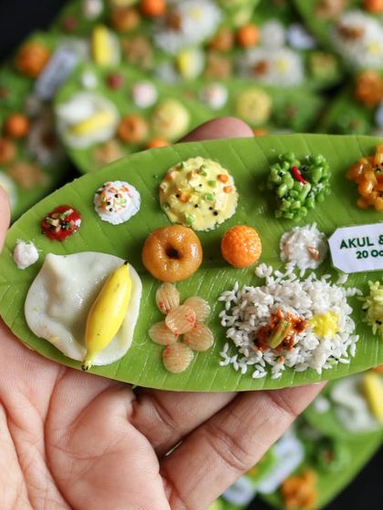 A personalized South Indian meal magnet, a unique and heartfelt gift for a wedding.