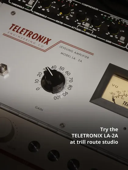 Get hands-on with the legendary Teletronix LA-2A leveling amplifier at our studio. Feel the difference that real vintage gear makes on your tracks.
