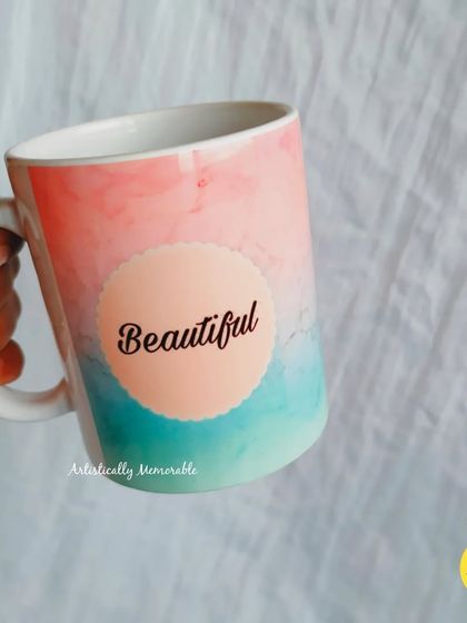 A beautiful custom mug with a watercolor design. I can add any name or word to make it a truly personal gift.